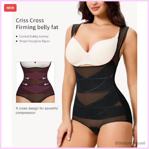 Full Body Shapewear Bodysuit Tummy Control Corset Vest Slimming Seamless - Picture 3 of 7